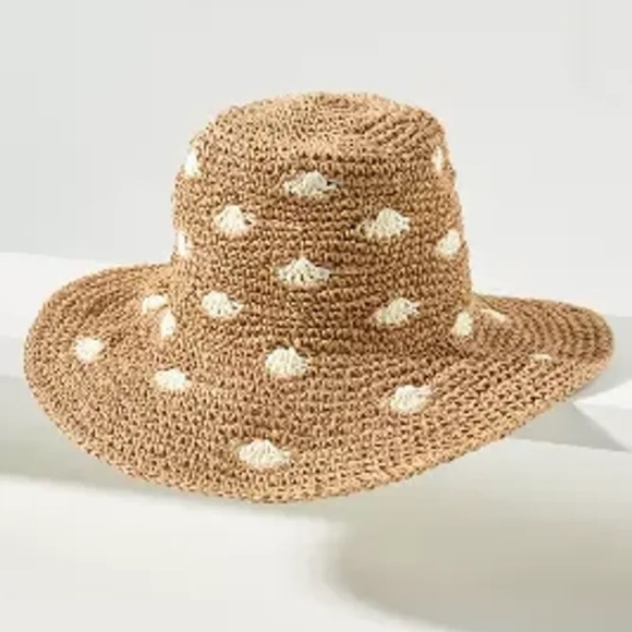 NWT Anthropologie Crochet Polk-A-Dot Bucket Hat main image 4